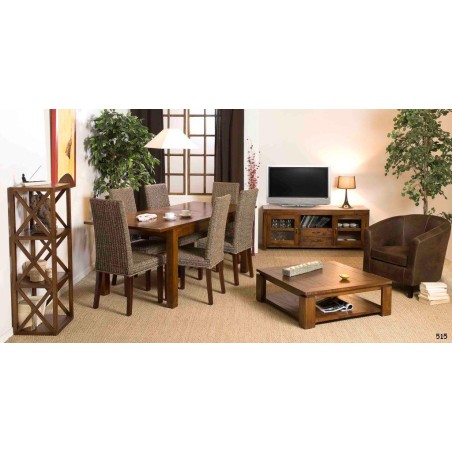 LORINE Brown Shelf Unit with 3 Compartments - Mindi Wood