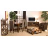 LAUREN Brown Shelf Unit with 3 Compartments - Mindi Wood