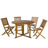 MAEVA - Oiled Teak Garden Furniture Set for 4/5 People