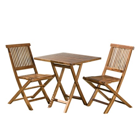 Salon de jardin en bois teck huilé MAEVA - 2 personnes