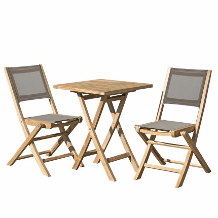 Teak Wood Garden Furniture Set for 2 - Premium Outdoor Patio Set