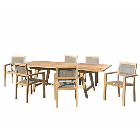 Teak Wood Garden Furniture Set - 8/10 Seater