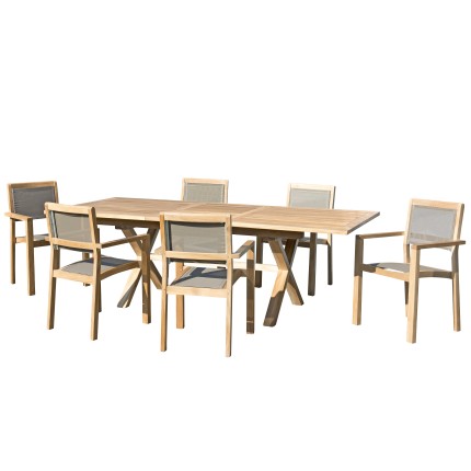 Teak Wood Garden Furniture Set - Premium Outdoor Dining Set