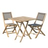 Salon de jardin en bois teck 2 pers - FUN