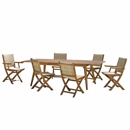 Vick Wooden Garden Furniture Set for 8/10 People
