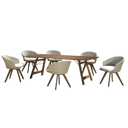 Salon de jardin VICTOIRE en bois acacia 6/8 pers