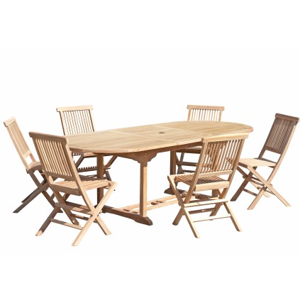 Salon de jardin en bois teck - 8/10 pers