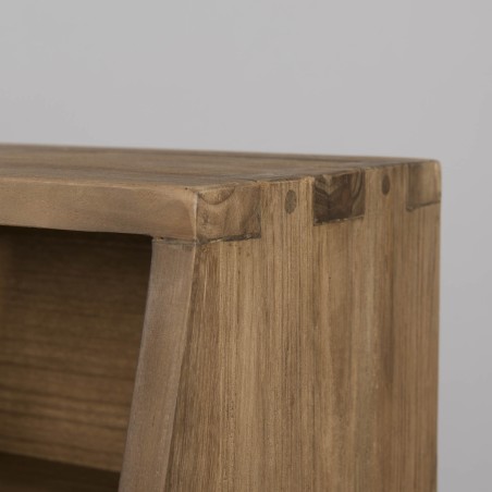Bureau SIXTINE - Teck recyclé et métal noir
