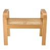 Tabouret LORINE en bois de Mindi et rotin naturel