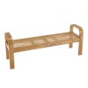 Banc 2 places LAUREN en bois de Mindi et rotin naturel