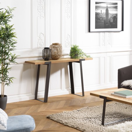 Console CARLA - Bois et métal noir