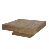 Table basse carrée bois massif marron MATHIS