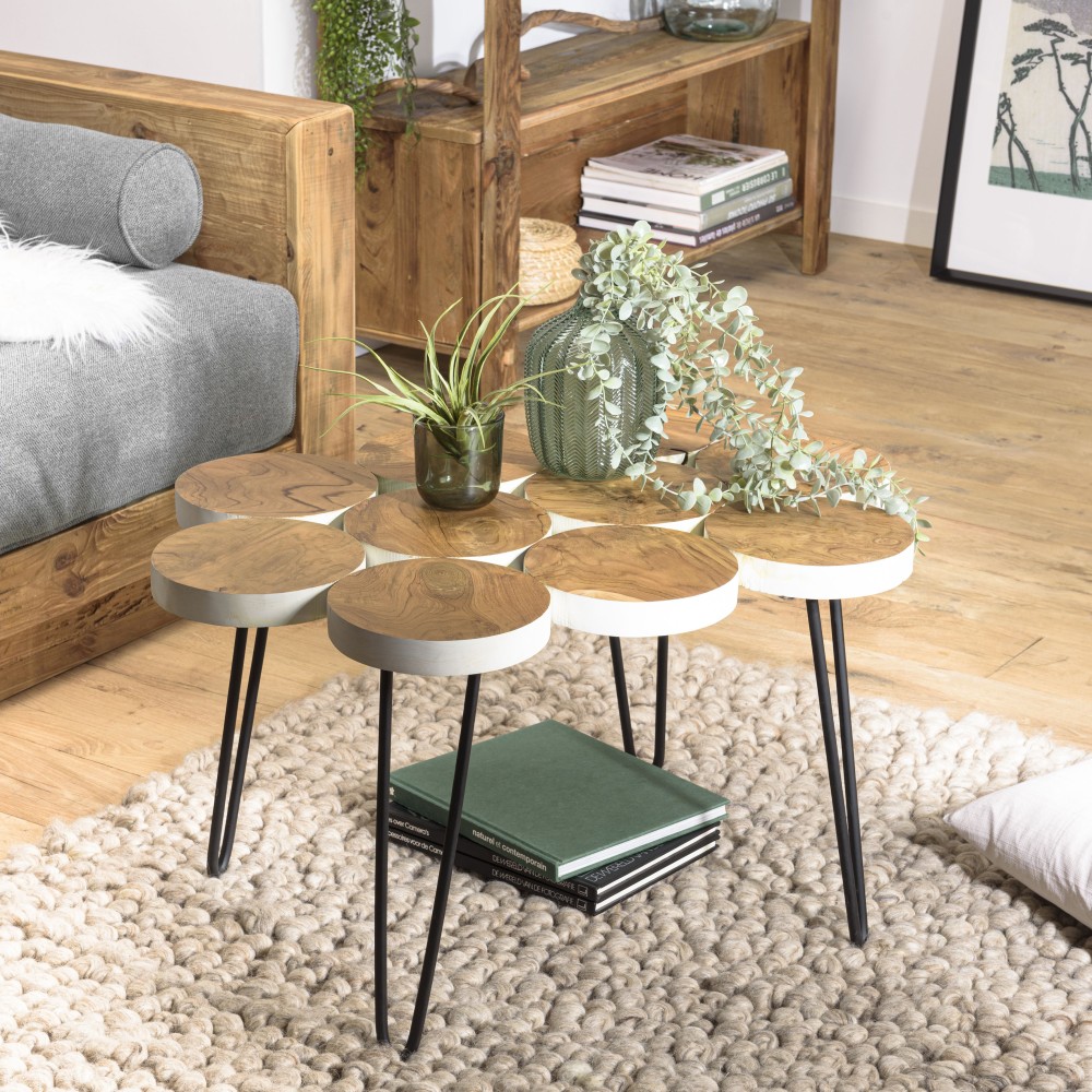 SAM - Round Teak Wood Coffee Table SAM - Round Teak Wood Coffee Table