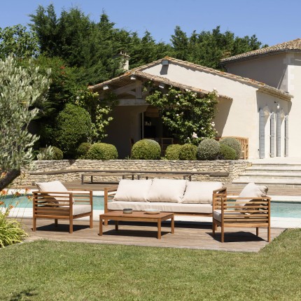 Salon de jardin VICK en bois acacia 5 pers.