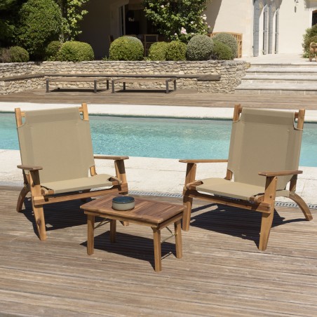 Salon de jardin VICTOIRE en bois acacia