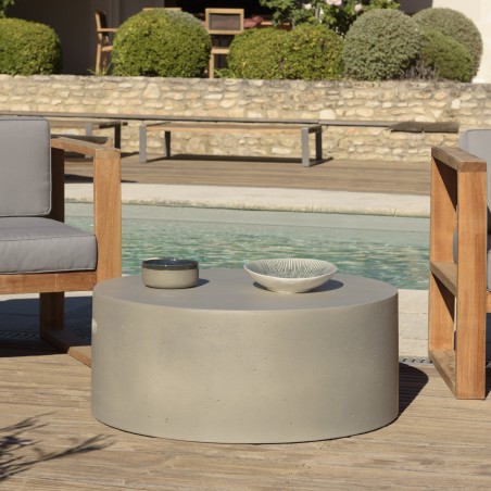 Table basse ronde HECTOR en béton 79x79cm