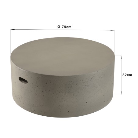 Table basse ronde HECTOR en béton 79x79cm