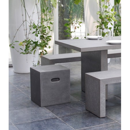 Cube en béton HECTOR 40x40 cm gris foncé