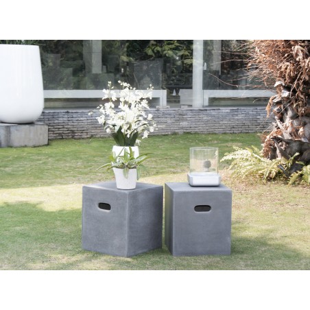 HECTOR Cube 40x40 cm Dark Grey Concrete - Outdoor Furniture