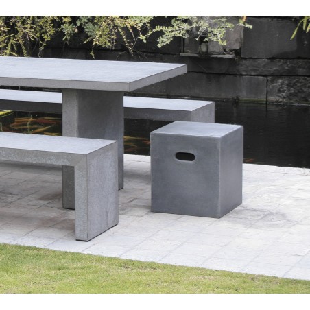 HECTOR Cube 40x40 cm Dark Grey Concrete - Outdoor Furniture