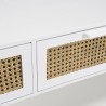 SMANDY White TV Stand with 3 Drawers