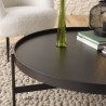 Table basse ronde DALY en métal noir 102x102cm