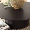 Table basse ronde noire DALY 90x90cm métal