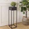 DALY Square Stool/Plant Stand MM Black - Metal Base