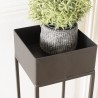 DALY Square Stool/Plant Stand MM Black - Metal Base