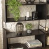 DALY Shelf Unit with 10 Compartments and 5 Levels - Black Metal Base