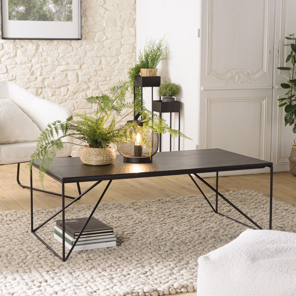 Table basse DALY noire 120x60cm