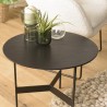 Table basse ronde noire DALY 50x50cm