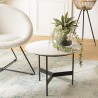 Table basse ronde DALY 50x50cm effet marbre