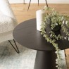 Table d’appoint DALY ronde noire 50x50cm