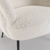 Fauteuil AGATHE - Tissu bouclette blanc - Cosy et design