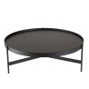 Table basse ronde DALY en métal noir 102x102cm