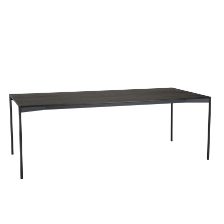 DALY Black Rectangular Dining Table 220x100cm - Metal Base