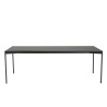 DALY Black Rectangular Dining Table 220x100cm - Metal Base