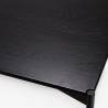 DALY Black Rectangular Dining Table 220x100cm - Metal Base