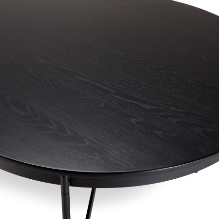 Table à manger ovale noire DALY 240x104cm