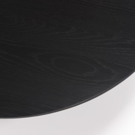 DALY Black Round Coffee Table 90x90cm - Minimalist Design