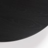 DALY Black Round Coffee Table 90x90cm - Minimalist Design