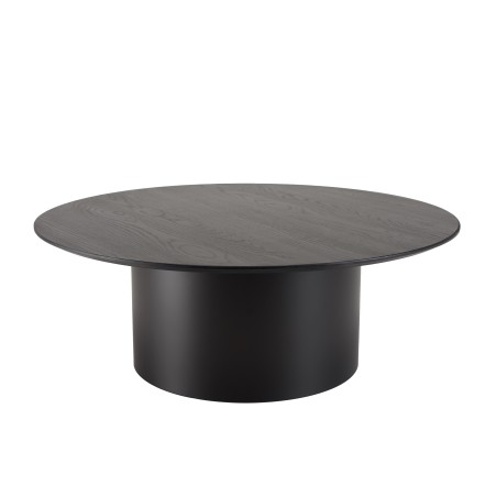 Table basse ronde noire DALY 90x90cm métal
