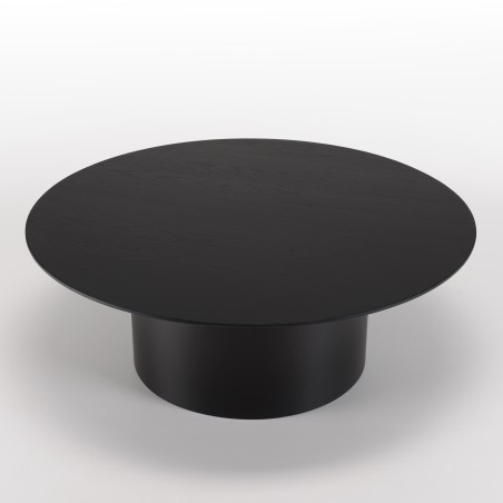 Table basse ronde noire DALY 90x90cm métal