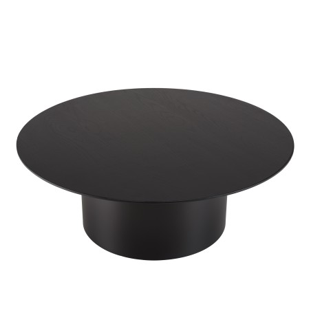 Table basse ronde noire DALY 90x90cm métal