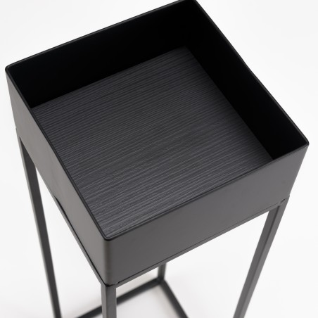 Sellette carrée DALY en métal noir