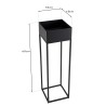DALY Square Stool/Plant Stand MM Black - Metal Base
