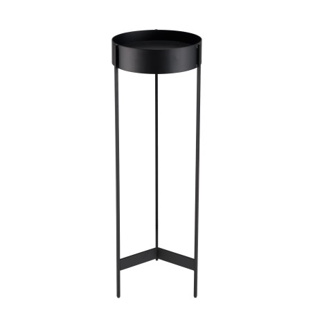DALY Round Plant Stand - Black Metal Base - Elegant Plant Holder