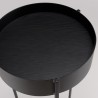 DALY Round Plant Stand - Black Metal Base - Elegant Plant Holder