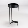DALY Round Plant Stand - Black Metal Base | Minimalist Decor